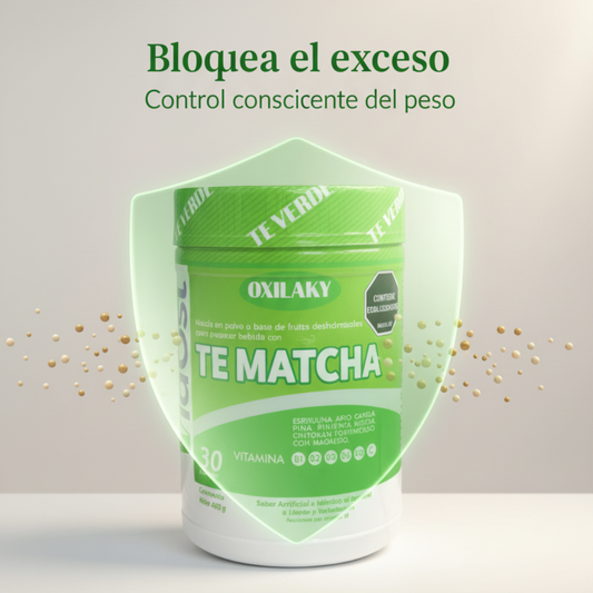 Te matcha - Bebida en polvo con espirulina apio piña canela pimienta negra chitosán
