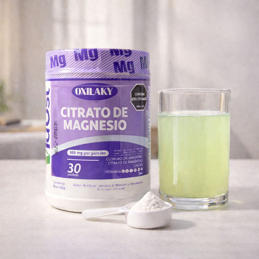 Suplemento Magnesio Vidust - Citrato + Vitaminas 300mg por servicio