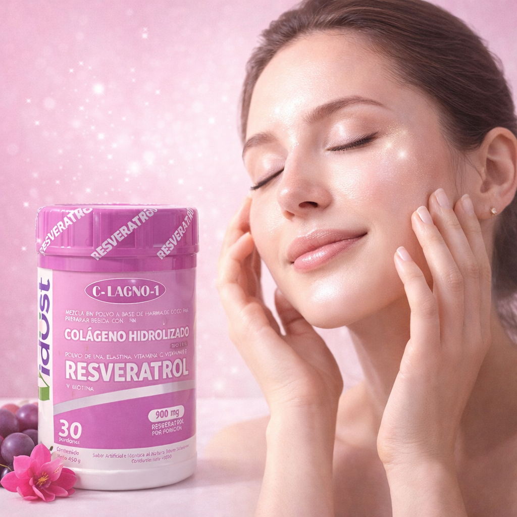 Colágeno Hidrolizado + Resveratrol Vidust · Piel, Antiedad y Bienestar