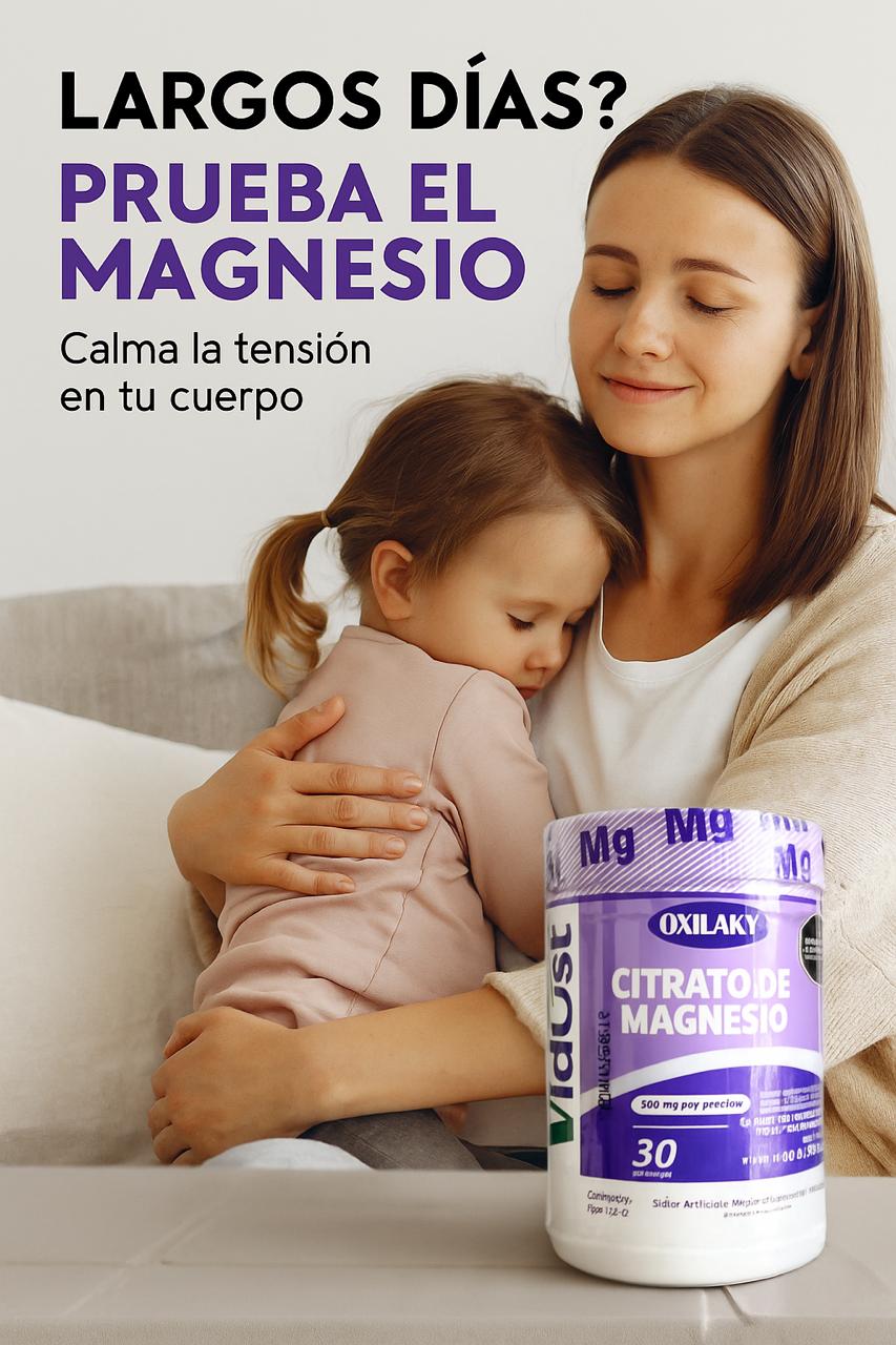 Suplemento Magnesio Vidust - Citrato + Vitaminas 300mg por servicio