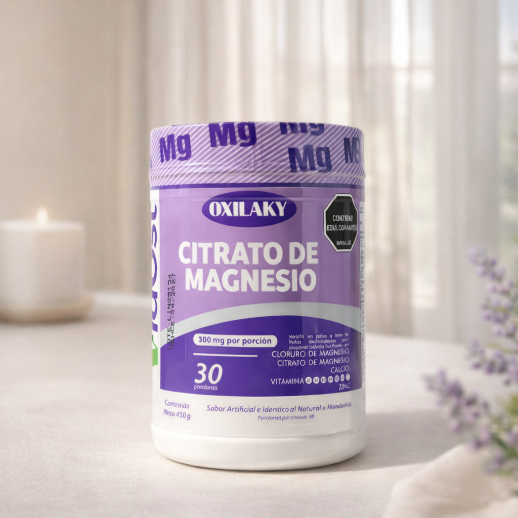 Suplemento Magnesio Vidust - Citrato + Vitaminas 300mg por servicio