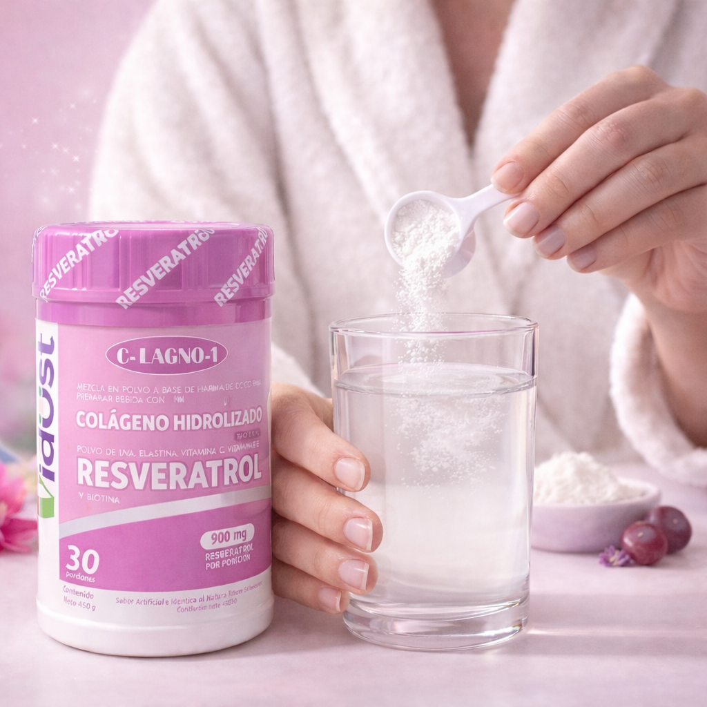 Colágeno Hidrolizado + Resveratrol Vidust · Piel, Antiedad y Bienestar