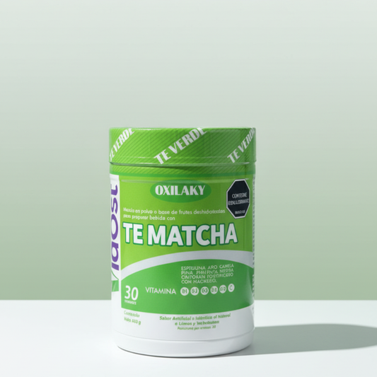 Te matcha - Bebida en polvo con espirulina apio piña canela pimienta negra chitosán